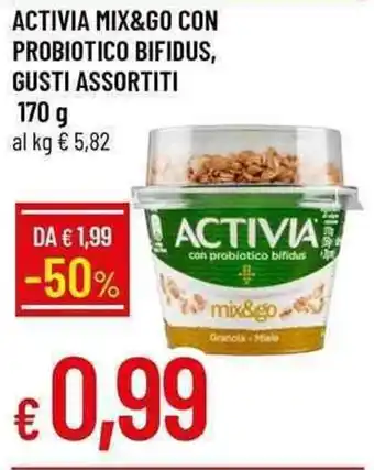 Galassia ACTIVIA MIX&GO CON PROBIOTICO BIFIDUS, GUSTI ASSORTITI 170 g offerta