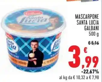 Conad City MASCARPONE SANTA LUCIA GALBANI 500 g offerta
