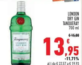 Conad City LONDON DRY GIN TANQUERAY 700 ml offerta