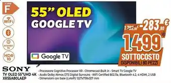 Expert SONY TV OLED 55"UHD 4K offerta