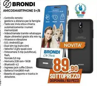 Expert BRONDI AMICOSMARTPHONE S+/B offerta