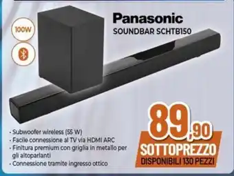 Expert Panasonic SOUNDBAR SCHTB150 offerta