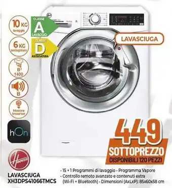 Expert HOOVER LAVASCIUGA XH3DPS41066TMCS offerta