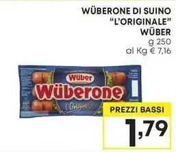Pam WÜBERONE DI SUINO "L'ORIGINALE" WÜBER g 250 offerta