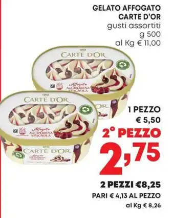 Pam GELATO AFFOGATO CARTE D'OR gusti assortiti g 500 offerta