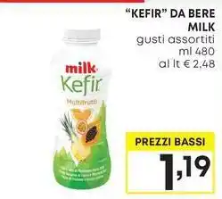 Pam "KEFIR" DA BERE MILK gusti assortiti ml 480 offerta