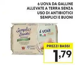 Pam 6 UOVA DA GALLINE ALLEVATE A TERRA SENZA USO DI ANTIBIOTICI SEMPLICI E BUONI offerta