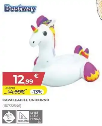 Toys Center Bestway CAVALCABILE UNICORNO offerta