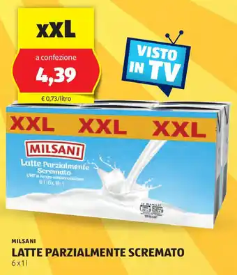 ALDI MILSANI LATTE PARZIALMENTE SCREMATO 6x1l offerta