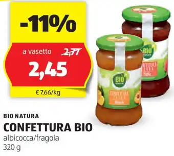 ALDI BIO NATURA CONFETTURA BIO albicocca/fragola 320 g offerta