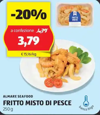 ALDI ALMARE SEAFOOD FRITTO MISTO DI PESCE 250 g offerta