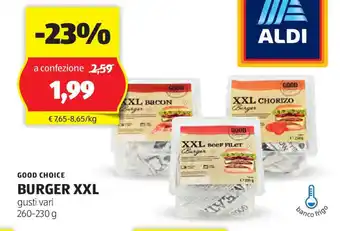 ALDI GOOD CHOICE BURGER XXL gusti vari 260-230 g offerta