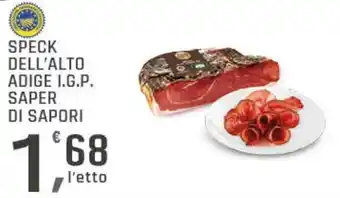 Supermercati Dok SPECK DELL'ALTO ADIGE I.G.P. SAPER DI SAPORI offerta