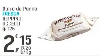 Supermercati Dok Burro da Panna FRESCA BEPPINO OCCELLI g 125 offerta