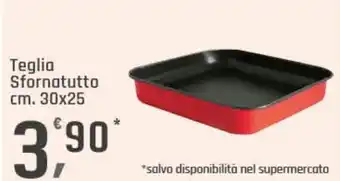 Supermercati Dok Teglia Sfornatutto cm. 30x25 offerta