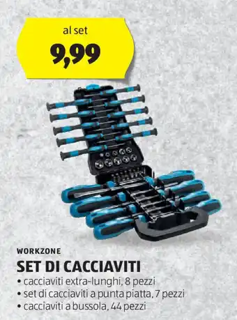 ALDI WORKZONE SET DI CACCIAVITI offerta