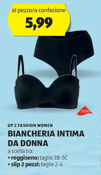 ALDI UP 2 FASHION WOMEN BIANCHERIA INTIMA DA DONNA offerta