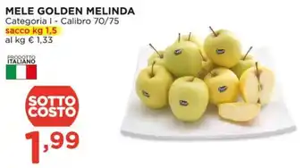 Alì Supermercati MELE GOLDEN MELINDA sacco kg 1,5 offerta