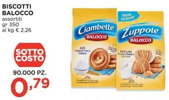 Alì Supermercati BISCOTTI BALOCCO assortiti gr 350 offerta