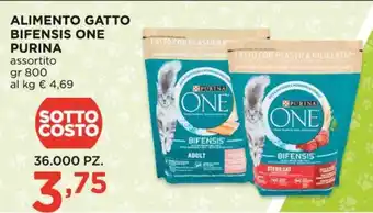 Alì Supermercati ALIMENTO GATTO BIFENSIS ONE PURINA assortito gr 800 offerta