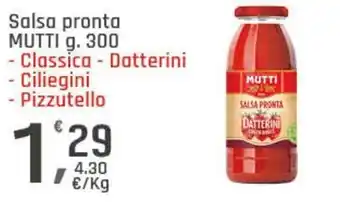 Supermercati Dok Salsa pronta MUTTI g. 300 offerta