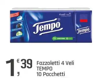 Supermercati Dok Fazzoletti 4 Veli TEMPO 10 Pacchetti offerta