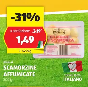 ALDI BONLA SCAMORZINE AFFUMICATE 200 g offerta