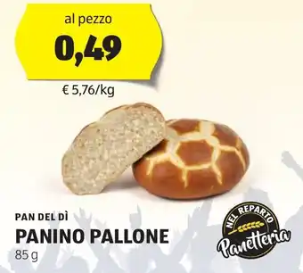 ALDI PAN DEL DÌ PANINO PALLONE 85g offerta