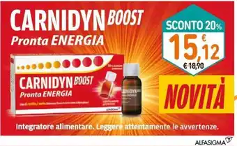 Parafarmacia Conad CARNIDYN BOOST Pronta ENERGIA offerta