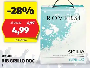 ALDI ROVERSI BIB GRILLO DOC 3 l offerta