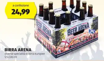 ALDI BEER ARENA diverse specialità di birra europee 12 x 330 ml offerta