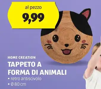 ALDI HOME CREATION TAPPETO A FORMA DI ANIMALI offerta