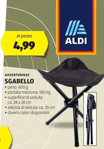 ALDI ADVENTURIDGE SGABELLO offerta