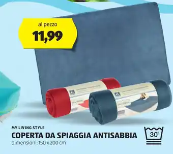 ALDI MY LIVING STYLE COPERTA DA SPIAGGIA ANTISABBIA offerta