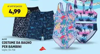 ALDI ALIVE COSTUME DA BAGNO PER BAMBINI offerta