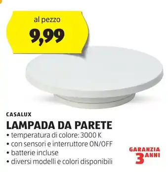 ALDI CASALUX LAMPADA DA PARETE offerta