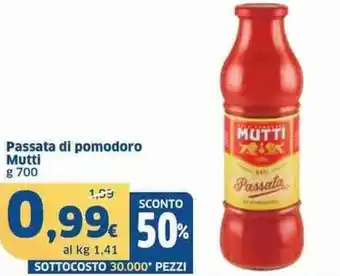 Sigma Passata di pomodoro Mutti 700 g offerta