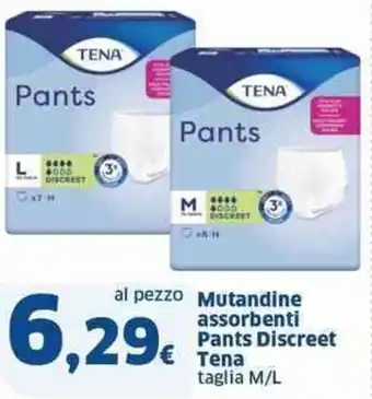 Sigma Mutandine assorbenti Pants Discreet Tena offerta