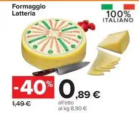 Carrefour Market Formaggio Latteria offerta