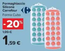 Carrefour Market Formaghiaccio Silicone Carrefour Forma Cubo offerta