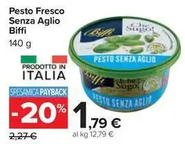 Carrefour Market Pesto Fresco Senza Aglio Biffi 140 g offerta