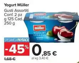 Yogurt Müller Gusti Assortiti Conf. 2 pz g 125 Cad. 250 g