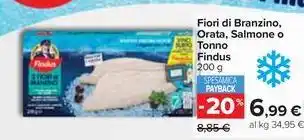 Carrefour Market Fiori di Branzino, Orata, Salmone o Tonno Findus offerta