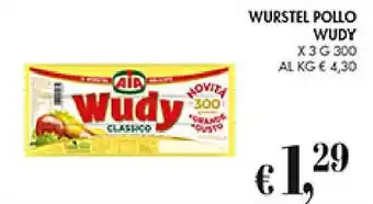 Coal WURSTEL POLLO WUDY x 3 g 300 offerta