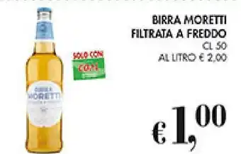 Coal BIRRA MORETTI FILTRATA A FREDDO CL 50 offerta