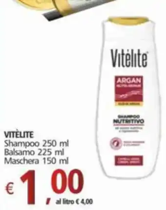VITÈLITE Shampoo 250 ml Balsamo 225 ml Maschera 150 ml