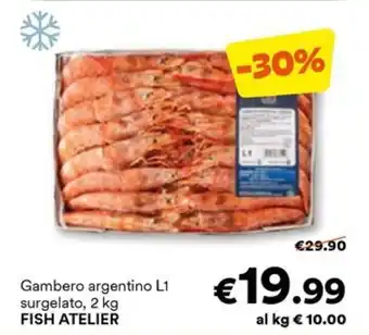 Unes Gambero argentino L1 surgelato, 2 kg FISH ATELIER offerta