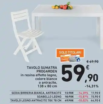 Spazio Conad TAVOLO SUMATRA PROGARDEN offerta