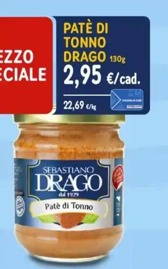 Sapore di Mare PATÈ DI TONNO DRAGO 130g offerta