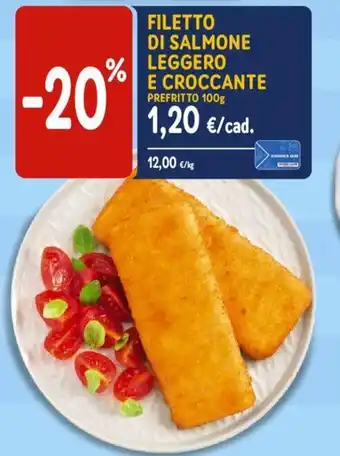 Sapore di Mare FILETTO DI SALMONE LEGGERO E CROCCANTE PREFRITTO 100g offerta